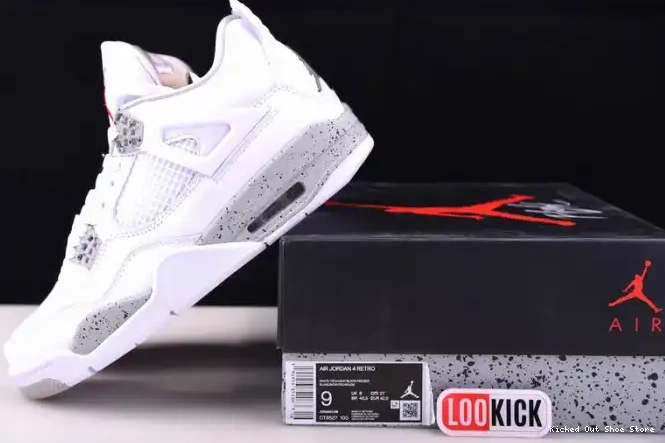 Kick Theory Retro 4 (2021) White Oreo Jordan CT8527-100 0512